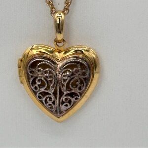 Gold Heart Locket Pendant